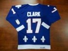 CCM Quebec Nordiques Wendel Clark #17 Blue Throwback Jersey