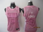 Boston Celtics #9 RONDO Pink Women NBA Jerseys