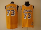 Los Angeles Lakers #73 RODMAN Yellow Swingman Jerseys