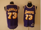 Los Angeles Lakers #73 RODMAN Purple Swingman Jerseys