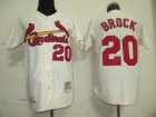 St.Louis Cardinals #20 Brock Cream M&N Jerseys