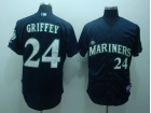 Seattle Mariners #24 GRIFFEY Dark Blue Cool Base Jerseys