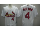 St.louis Cardinals #4 Yadier Molina White Cool Base Jerseys