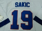 Quebec Nordiques #19 Joe Sakic White Throwback CCM Hockey Jerseys