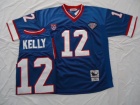 Buffalo Bills #12 Jim Kelly Blue Throwback Jersey