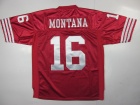 San Francisco 49ers #16 Montana Red M&N Jerseys