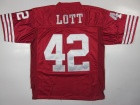 San Francisco 49ers #42 Lott Red M&N Jerseys