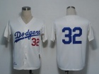 Los Angeles Dodgers #32 Koufax Cream 1958 M&N Jerseys