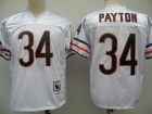 Chicago Bears #34 Payton White M&N With Small Number Jerseys