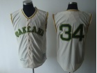 Oakland Athletics #34 Rollie Fingers Cream 1968 Mitchell & Ness Home Jerseys