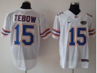 Florida Gators #15 Tebow White NCAA Football Jerseys