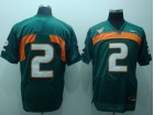 Miami Hurricanes #2 No Name Green NCAA Football Jerseys