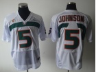 Miami Hurricanes #5 Johnson White Jerseys