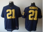 Michigan Wolverines #21 Howard Blue Jerseys