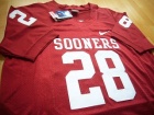 Oklahoma Sooners #28 PETERSON Red Jerseys