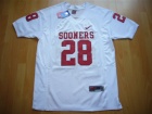 Oklahoma Sooners #28 PETERSON White Jerseys