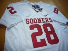 Oklahoma Sooners #28 PETERSON White Jerseys