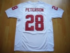 Oklahoma Sooners #28 PETERSON White Jerseys