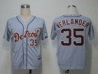 Detroit Tigers #35 Justin Verlander gray cool base  jerseys