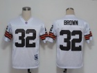 Cleveland Browns #32 Jim Brown White M&N Jerseys