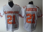 Oklahoma State Cowboys #21 SANDERS White Throwback NCAA Football Jerseys