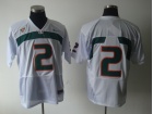 Miami Hurricanes #2 No Name White NCAA Football Jerseys