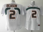 Miami Hurricanes #2 Jon Beason White NCAA Football Jerseys