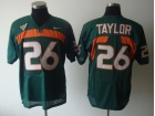 Miami Hurricanes #26 Sean Taylor Green NCAA Football Jerseys