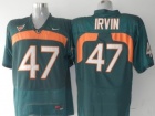 Miami Hurricanes #47 Michael Irvin Green NCAA Football Jerseys