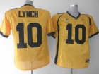 California Golden Bears #10 Marshawn Lynch Gloden NCAA Football Jerseys