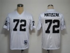 Oakland Raiders #72 Matuszak White Throwback Jerseys