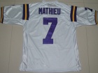 LSU Tigers #7 Tyrann Mathieu White NCAA Football Jerseys 