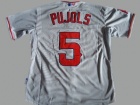 Los Angeles Angels 5# Albert Pujols Grey Cool Base Jerseys