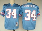 Houston Oilers #34 Earl Campbell Blue Throwback Jersey