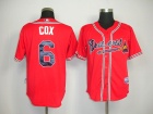 Atlanta Braves #6 COX Red Cool Base Jersey