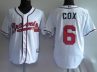 Atlanta Braves #6 COX White Cool Base Jersey