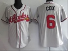 Atlanta Braves #6 COX Grey Cool Base Jersey