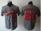 St.louis Cardinals #20 BROCK Grey M&N Jersey