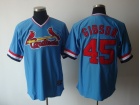 St.Louis Cardinals #45 Gibson Blue Cooperstown Throwback Jerseys