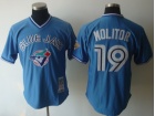 Toronto Blue Jays #19 MOLITOR Blue M&N Jersey