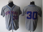 New York Mets #30 Nolan Ryan Grey M&N Jersey