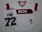 Chicago White Sox #72 Carlton Fisk White M&N Jersey