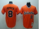 Baltimore Orioles #8 Cal Ripken Orange Throwback Jerseys