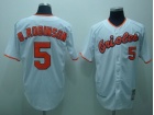 Baltimore Orioles #5 Brooks Robinson White Throwback Jerseys