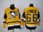 Pittsburgh Penguins #66 Mario Lemieux Yellow Throwback  CCM NHL Jersey