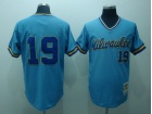 Milwaukee Brewers #19 Robin Yount Light Blue Throwback Jersey