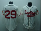 Cleveland Indians #29 Satchel Paige Cream 1948 Throwback Jerseys