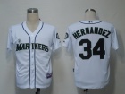 Seattle Mariners #34 Felix Hernandez White Cool Base Jersey