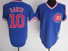 Chicago Cubs #10 RON SANTO mitchell&ness Blue jerseys