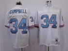 Houston Oilers #34 Earl Campbell White Throwback Jersey